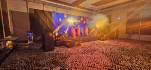 Event planning experts from OPS Events & Exhibitions in Hyderabad organizing a stunning corporate event.